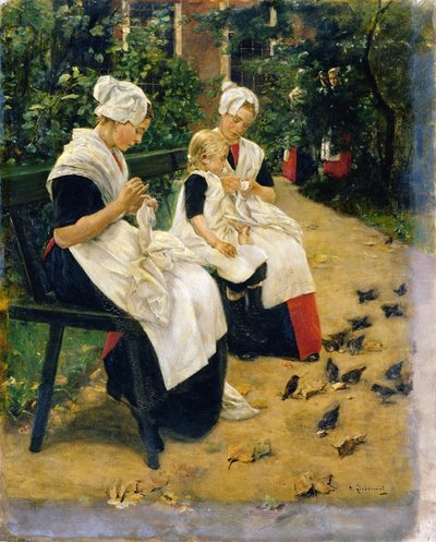 Amsterdamer Waisen im Garten, 1885 von Max Liebermann